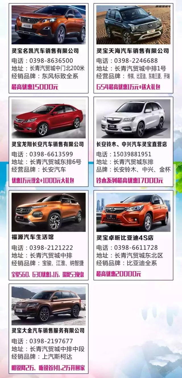 三门峡最新车型全景展示